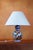 Polychrome Earthenware Lamp Base with Peony Decoration from Gien, France, 1971-1984 For Sale - Image 11 of 11