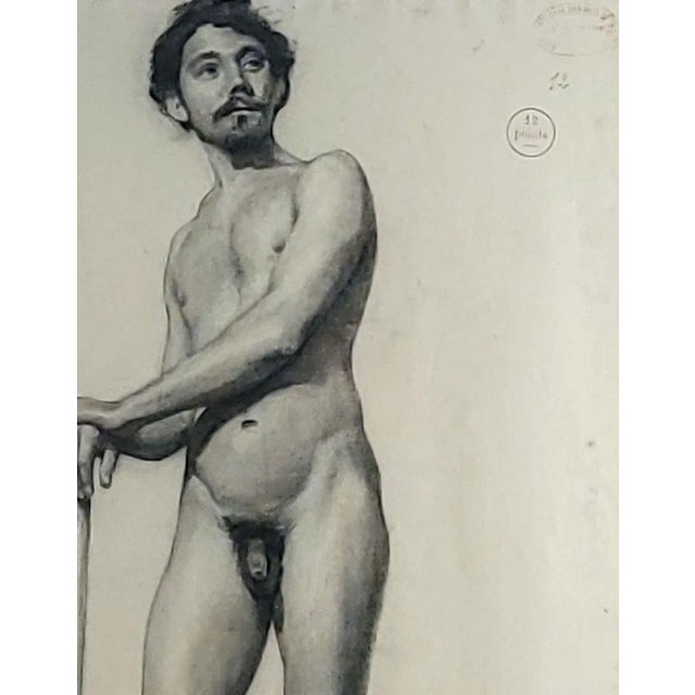 Figurative École Des Beaux-Arts Academic Study, France, 19th Century For Sale - Image 3 of 6