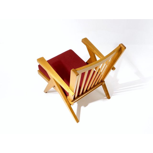 Red Vintage Dutch Lounge Chair, 1950s For Sale - Image 8 of 18