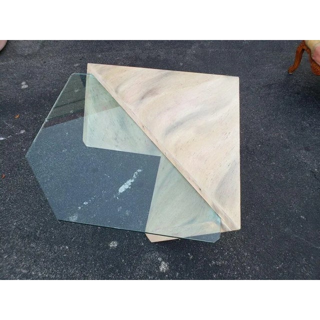 1970s Rougier Post Modern Geometric Cantilever Coffee Table For Sale - Image 5 of 11