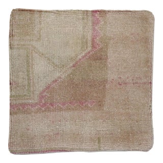Vintage Turkish Oushak Pillow Cover, 1'7 X 1'8 For Sale