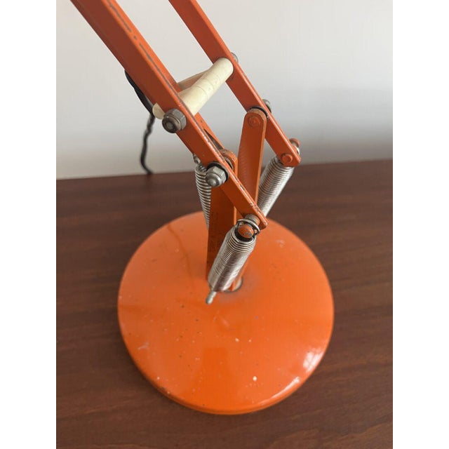 1950s Orange Anglepoise Lamp by Herbert Terry, UK For Sale - Image 5 of 12