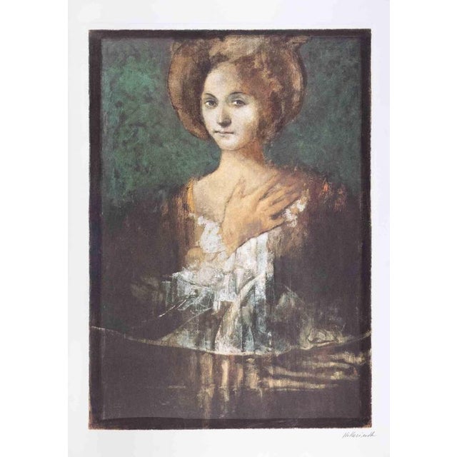 Contemporary Alessandro Kokocinski, Renaissance Woman, 1990s, Lithograph For Sale - Image 3 of 3
