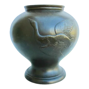 Antique Japanese Bronze Vase Meiji
