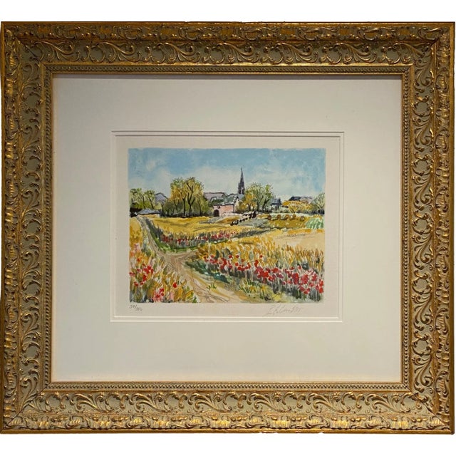 2000s Impressionist Landscape Watercolor Print Numbered 57/350, Framed For Sale - Image 4 of 7