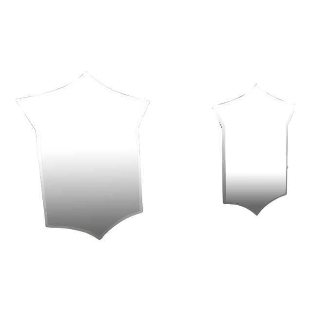 1940s Beveled Mirrored Wall Shelves- A Pair For Sale