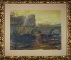 Alfonso Avanessian, View of Rome, Original Oil on Canvas, 1990s, Framed
