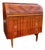 Mid Century Modern Teak Diamond Motif Rolltop Desk & Drawers With Lock + Key | by Egon Ostergaard Made in Sweden For Sale
