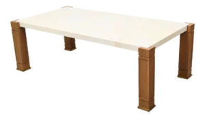 Bespoke Parchment and Cerused Oak Coffee Table