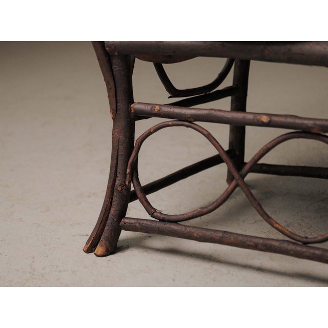 19th Century Antique French Folk-Art Hazel Branch Armchair, 1890s For Sale - Image 5 of 18
