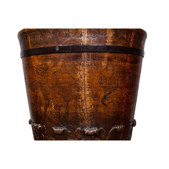 Large Georgian Mahogany Footed Urn For Sale - Image 9 of 13