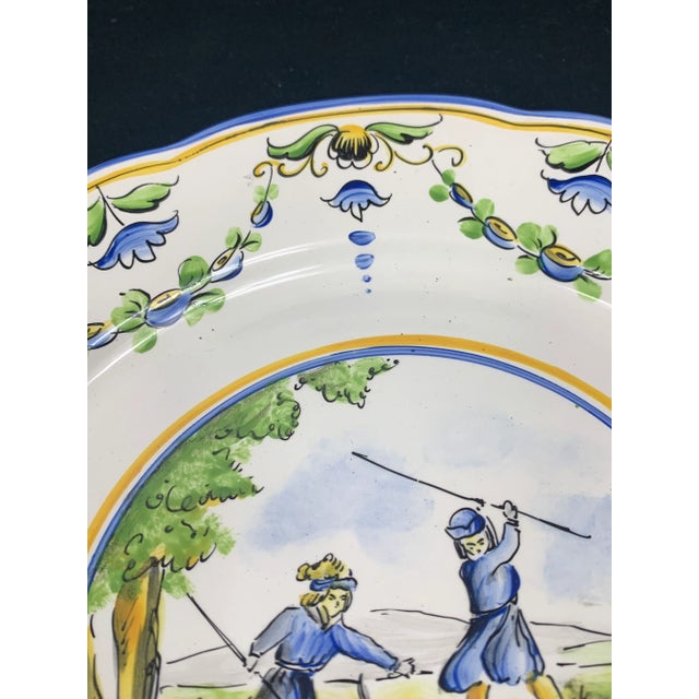 Mid 20th Century Vintage French Decorative Plate For Sale - Image 5 of 10