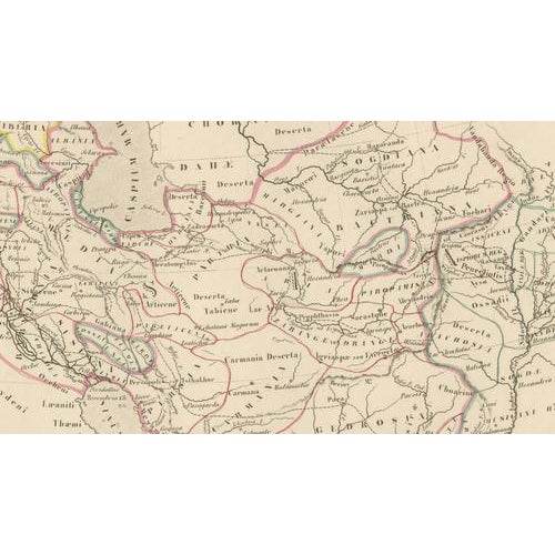 Black Empire Dalexandre Map of Alexander the Greats Empire, 1850 For Sale - Image 8 of 10