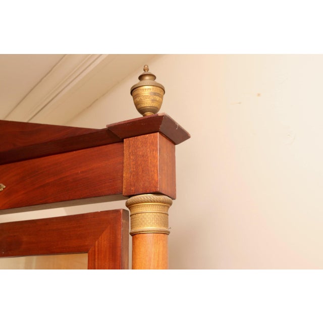 Wood 20th Century French Mahogany and Ormolu Empire Cheval Mirror For Sale - Image 7 of 12