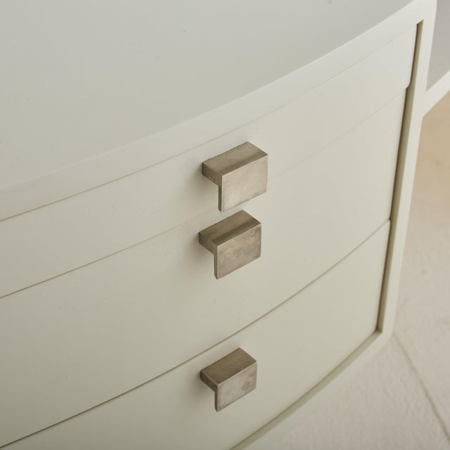 1960s French Curved Smoked Glass Desk For Sale In Chicago - Image 6 of 11