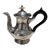 Small Silver Plated Teapot With Ivory Tip and Wooden Handle For Sale