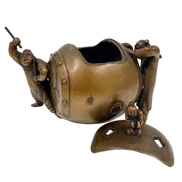 Copper Antique Japanese Bronze Koro (Incense Burner) For Sale - Image 8 of 11