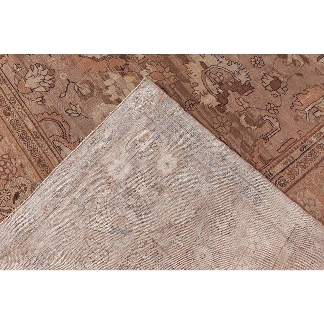 Persian Fine Antique Persian Malayer Handmade Wool Rug For Sale - Image 3 of 4