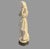 Impressive antique carved alabaster figural sculpture depicting a young woman or maiden in traditional dress, standing...