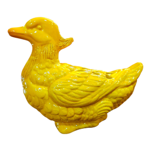 Original Signed Jean Roger Paris Ceramic Duck Flower Frog Vase | MCM | Made in France