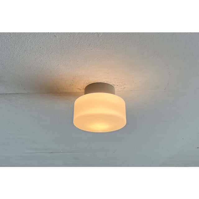 Mid-Century Modern Minimalist German Ceiling Glass Lamps from Kaiser Leuchten, 1960s, Set of 2 For Sale - Image 10 of 18