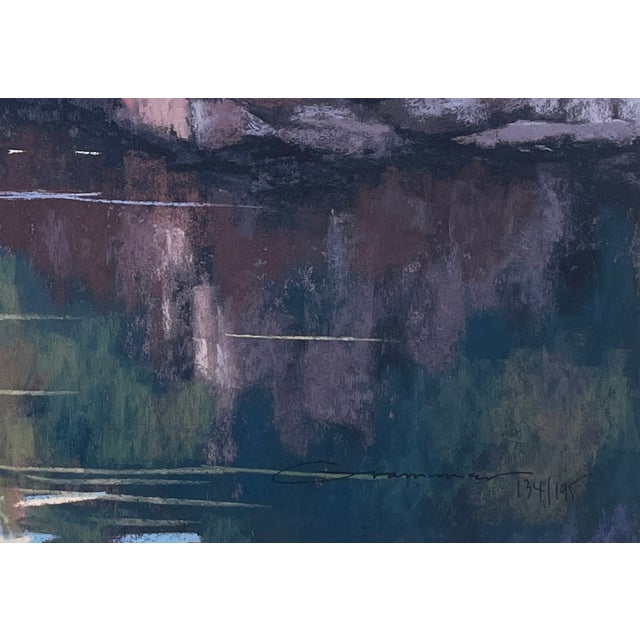 American Dianne Grammar, Untitled Waterfall Oil Pastel, Reproduction Print For Sale - Image 3 of 3