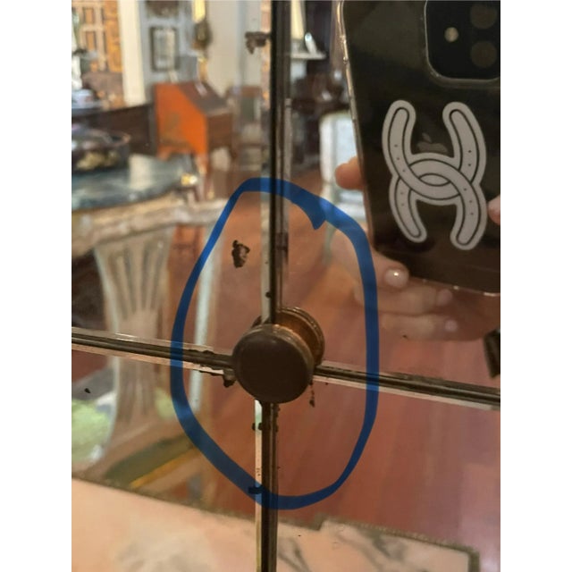 Gold Mid 20th Century Italian Wrought Iron Console and Mirror - Set of 2 For Sale - Image 8 of 9