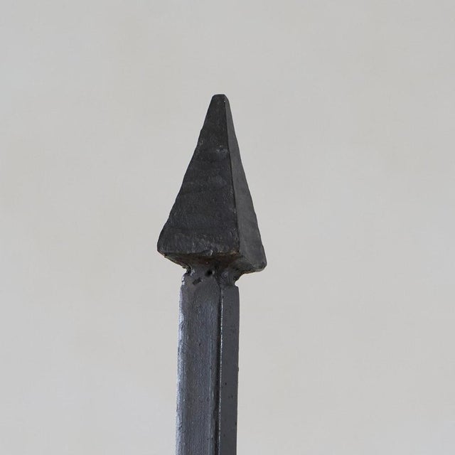 Antique Fire Screen in Wrought Iron, Late 19th Century For Sale - Image 5 of 10