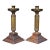 Early 20th C. Brass Candlestick Holders c.1940 For Sale