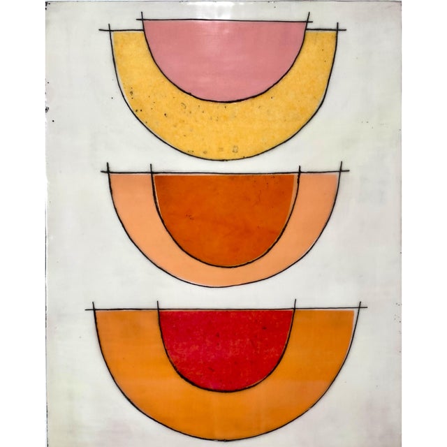 Blue Large Encaustic Mixed Media Installation by Gina Cochran "The Gift Horse" 12 Panels For Sale - Image 8 of 12