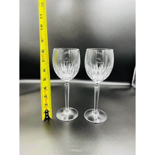 Transparent Waterford Crystal Set of Two Wynnewood White Wine Glasses For Sale - Image 8 of 9