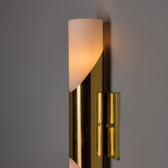 Metal 1960s Neuhaus Leuchten Glass and Brass Sconces by Rolf Krueger - a Pair For Sale - Image 7 of 18