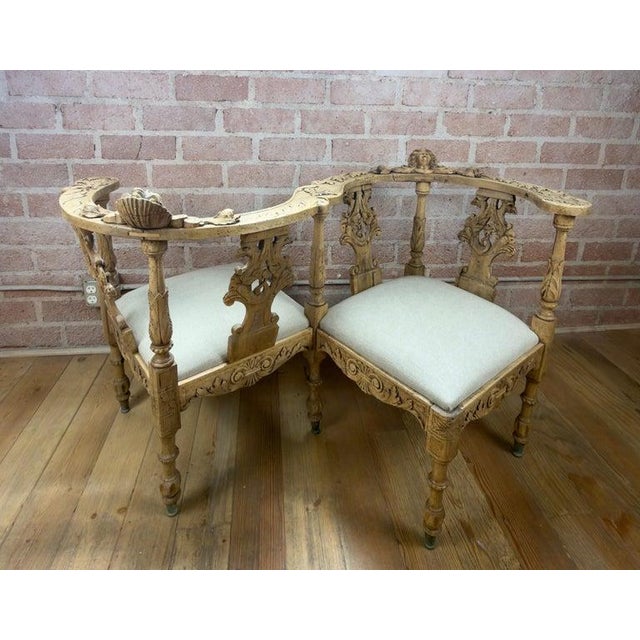 An exceptionally rare and romantic work of art, this 19th-century Italian Tête-à-Tête, also known as a Vis-à-Vis or...