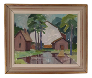 Sven Linder, Uppsala, 1960s, Oil on Canvas, Framed