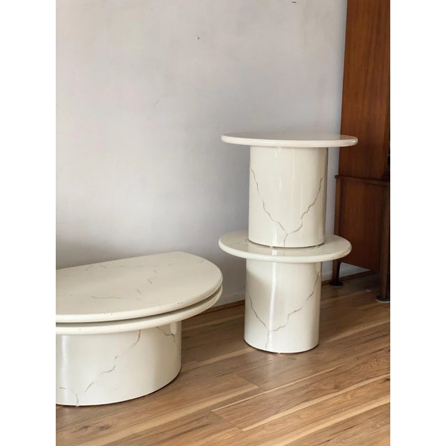 Pair of 1980s Lacquer Round Top End Tables For Sale In Philadelphia - Image 6 of 8