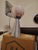 1980s Polished Aluminum Tower and Glass Globe Table / Floor Lamp For Sale - Image 4 of 10