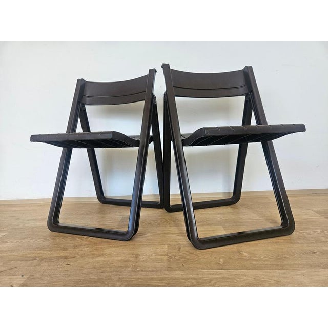 Plastic Vintage French Folding Chairs, 1979, Set of 2 For Sale - Image 7 of 14