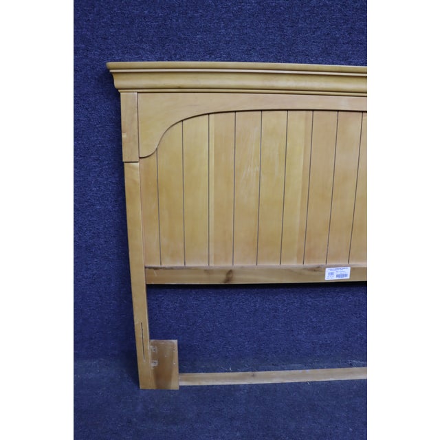 Late 20th Century Stanley Furniture French Country Maple Panel Headboard, Queen/Double For Sale - Image 5 of 7