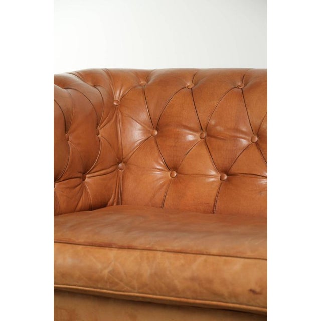 2.5-Seater Chesterfield Sofa in Sheepskin Leather For Sale - Image 10 of 14