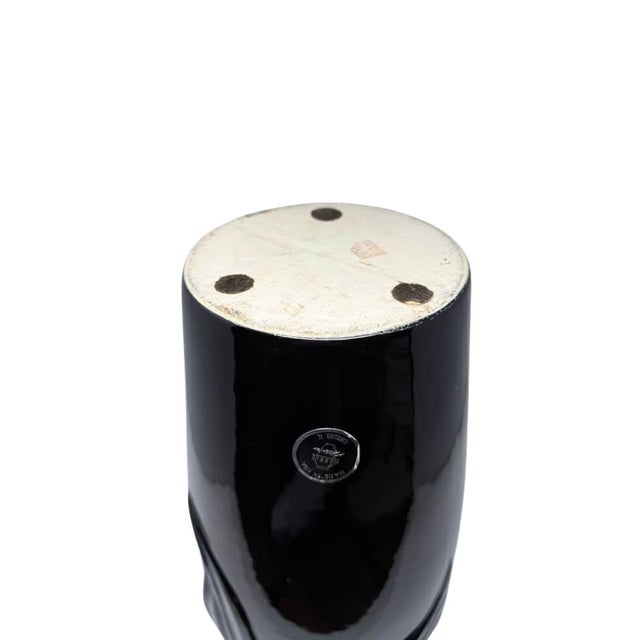 Vintage Harris Potteries Chicago Black & Pewter Art Deco Revival Vase For Sale - Image 17 of 18