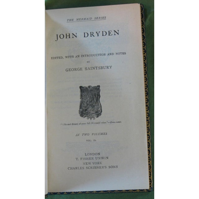 Book JOHN DRYDEN, THE MERMAID SERIES old Books edited Gorge Saintsbury Antique For Sale - Image 17 of 18