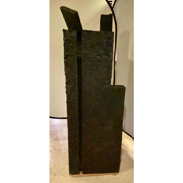 Modern Black Geometric Sculpture by Ursula Meyer Conceptual Artist For Sale - Image 3 of 13