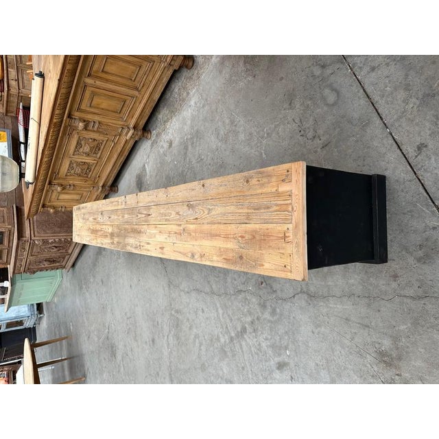 Vintage Workbench Converted Into a TV Stand For Sale - Image 10 of 15