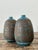 Vintage Glazed Ceramic Scored Vases - A Pair For Sale - Image 4 of 12