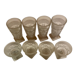 1920s Collection of Eight (8) Antique Depression Glasses