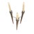 A striking Scandinavian Modern three-light candelabra crafted in brushed aluminum, purchased in Denmark and embodying the...