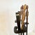 1970s Vintage Rustic Boho Chic French Style Wrought Iron With Bronze Handles Fireplace Tools - Set of 5 For Sale - Image 10 of 13