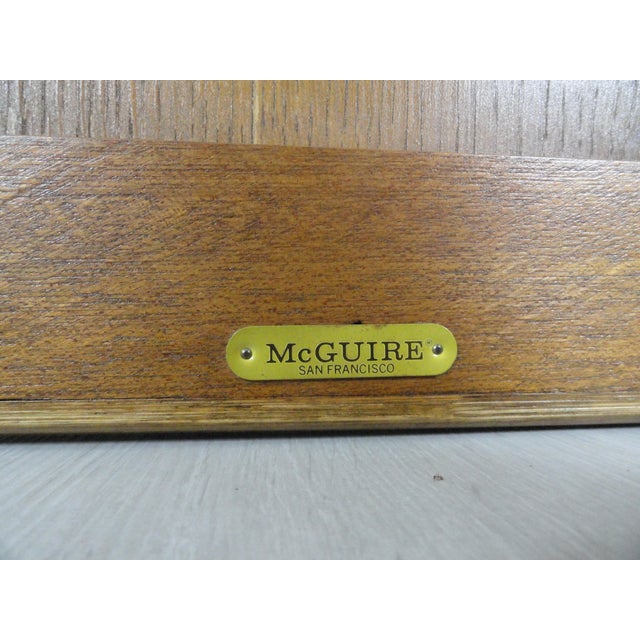 Wood 1980s Mid-Century Modern McGuire Side Table For Sale - Image 7 of 8