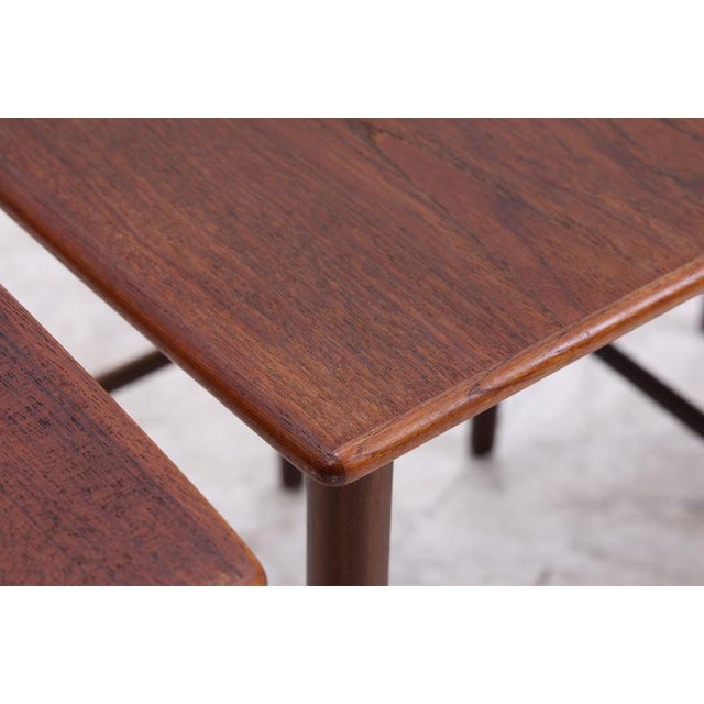 Mid-Century Danish Teak Nesting Tables, Set of 3 For Sale - Image 10 of 13
