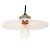 Mid-Century Modern French White Opaline Milk Glass and Brass Pendant Lamp For Sale - Image 3 of 6